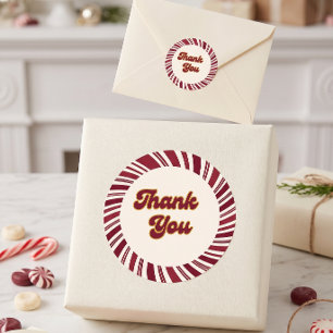 Our Little Sweetheart Candy Cane Thank You Classic Round Sticker