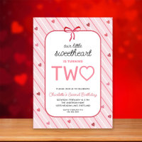 Our Little Sweetheart Is Two Hearts Bows Birthday