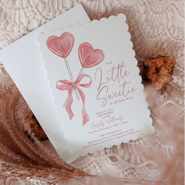 Our Little Sweetie Valentine Baby Shower Invite (Creator Uploaded)