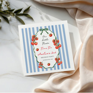 Our little Tomato Garden turns two Birthday Party Napkin