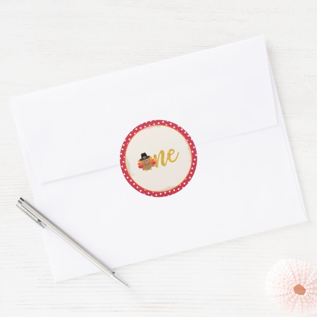 Our Little Turkey is Turning ONE Sticker - TD (Envelope)