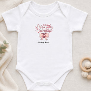 Our Little Valentine Pregnancy Announcement Baby Bodysuit