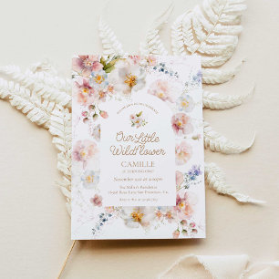 Our Little Wildflower 1st Birthday Invitation
