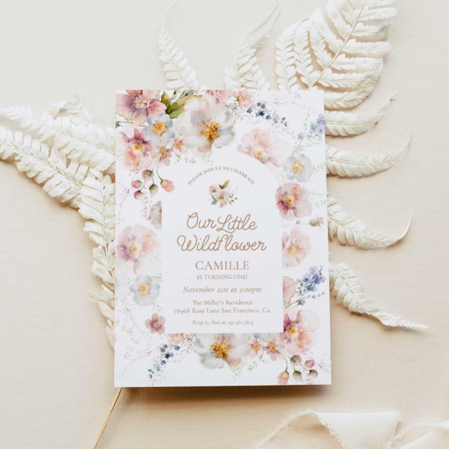 Our Little Wildflower 1st Birthday Invitation (Creator Uploaded)