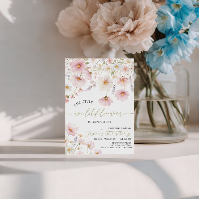 Our Little Wildflower 1st Birthday Invite (Creator Uploaded)