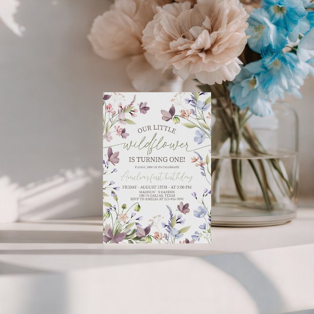 Our Little Wildflower 1st Birthday Invite (Creator Uploaded)