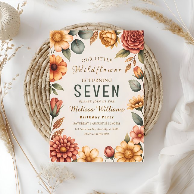 Our Little Wildflower Birthday Invitation (Creator Uploaded)