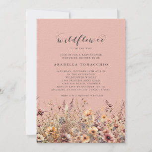Our Little Wildflower Fall Floral Baby Shower Invitation