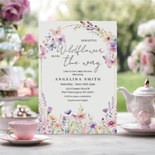 Our Little Wildflower Floral Baby Shower Invitation