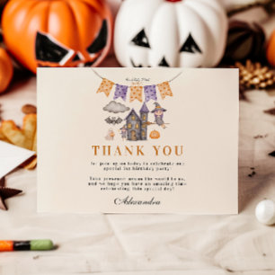 Our Little Witch Turns ONE Thank You Card