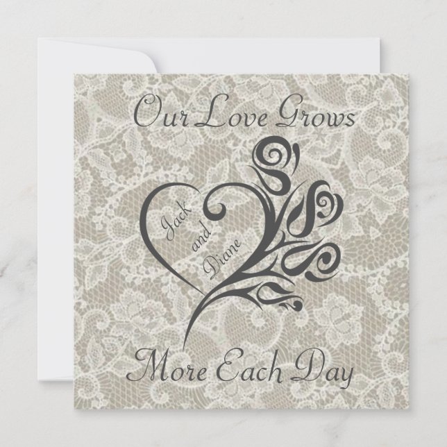 Our Love Grows Invitation (Front)