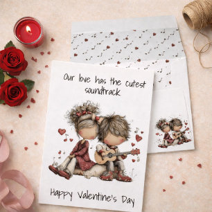 Our love has the cutest soundtrack holiday card