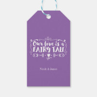 OUR LOVE IS A FAIRY TALE Wedding Favour ANY COLOR