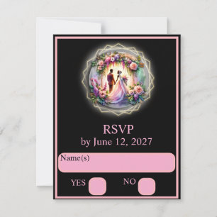 Our Love Is Brighter Than The Moon RSVP Card