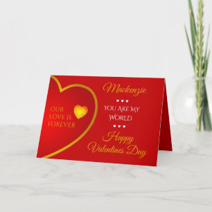 Our Love is Forever Red Valentines Holiday Card