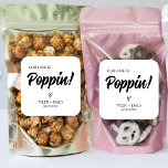 Our Love is Poppin Bridal Wedding Favour Popcorn Square Sticker<br><div class="desc">Our Love is Poppin Bridal Wedding Favour Popcorn Square Sticker</div>