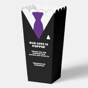 Our Love is Popping Wedding Suit Favour Box
