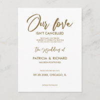Our Love Isn’t Cancelled Wedding Postponement