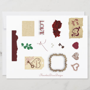 Our Love Junk Journal Embellishments