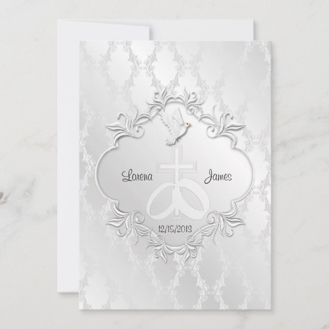 Our Love Religious Wedding Invitation (Front)