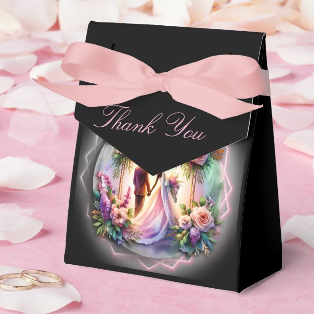 Our Love Shines Brighter Than The Moon Wedding Favour Box (Wedding)