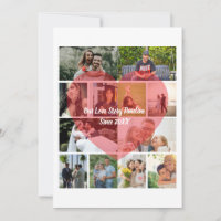 Our Love Story 12 Photo Timeline Couple Collage