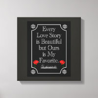 Our Love story -- Canvas art