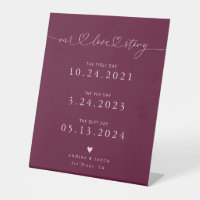 Our Love Story Hearts Cranberry Wedding Timeline