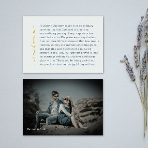 Our Love Story   In Love In Christ    Enclosure Card