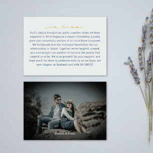 Our Love Story   In Love In Christ   Keepsake Card