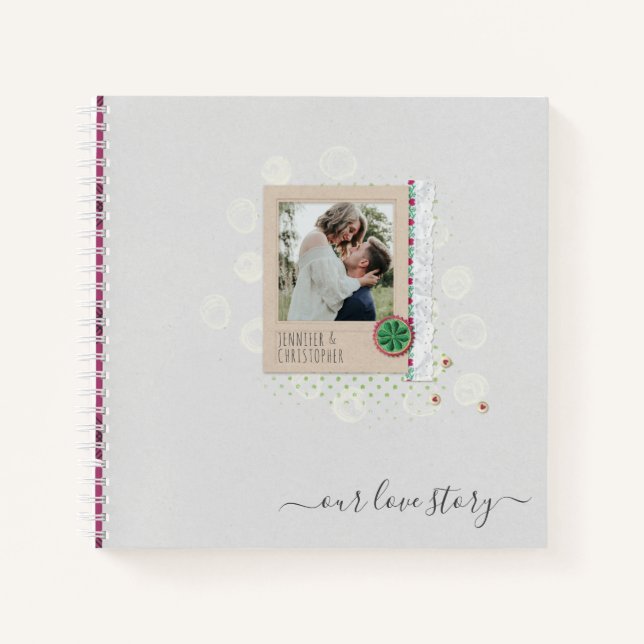 Our Love Story Photo Scrapbook Keepsake Journal (Front)