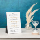 Our love story timeline sign