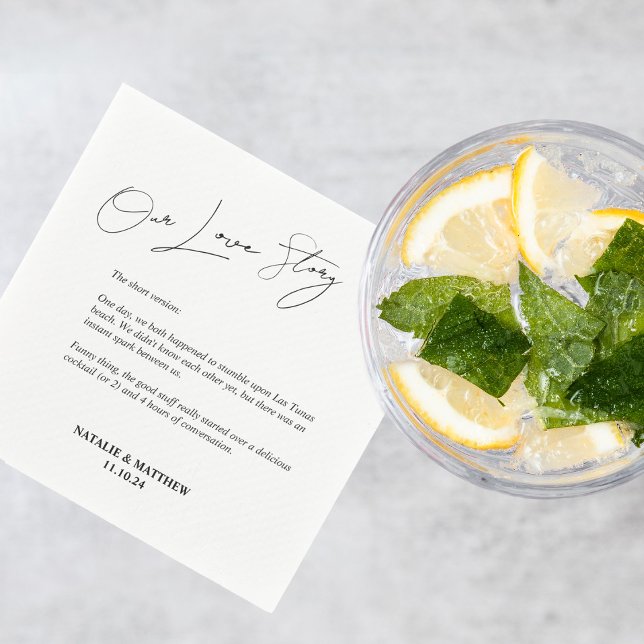 Our Love Story Wedding Napkins (Creator Uploaded)