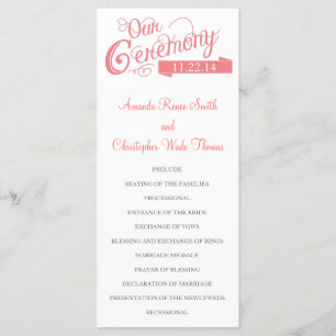 Our Love Story Wedding Program Programme