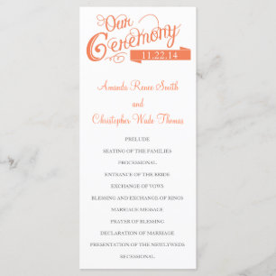 Our Love Story Wedding Program Programme