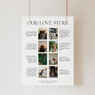 Our love story wedding sign template with photos