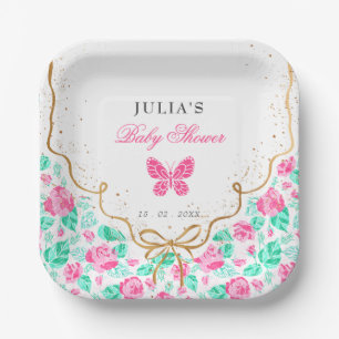 Our Lovely One Baby Shower Paper Plate