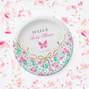 Our Lovely One Baby Shower Paper Plate