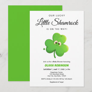 Our Lucky Little Shamrock Baby Shower  Invitation