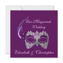 "Our Masquerade Wedding" - Royal Purple Mask [b]