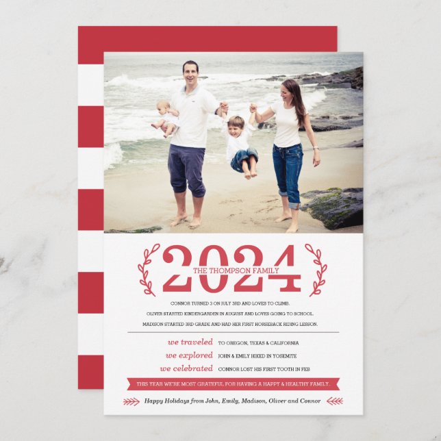 Our Memories Holiday Photo Card (Front/Back)