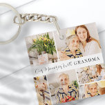 Our Memories with Grandma Modern Photo Collage Key Ring<br><div class="desc">This modern design is composed of simple serif typography that is light and airy. Add 6 photos. These photos are masked against square/rectangles. To get a better photo arrangement, make sure to unmask the photos. Then make your photo adjustments. After adjusting, select either square or rectangle shape and the photo,...</div>