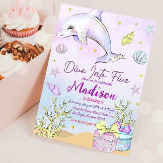 Our Mermaid Birthday Party Under The Sea Party Invitation