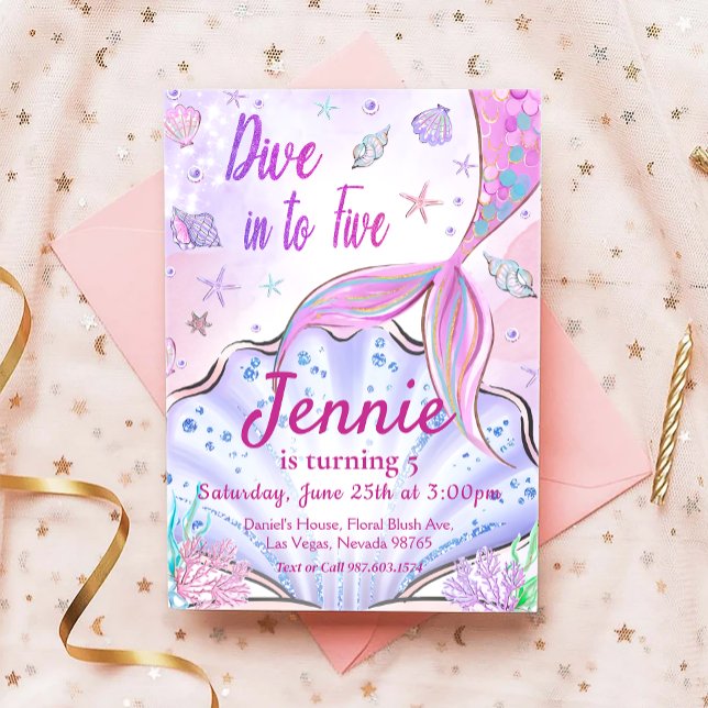 Our Mermaid Birthday Under The Sea Party Invitation (Creator Uploaded)