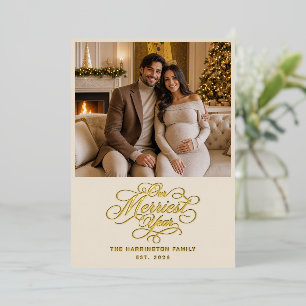 Our Merriest Year Christmas Family Photo