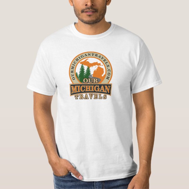 Our Michigan Travels official logo t-shirt TS1 (Front)