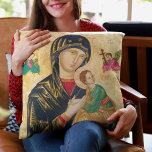 Our Mother of Perpetual Help Blessed Virgin Mary Cushion<br><div class="desc">Featuring a beautiful traditional Catholic / Byzantine image of Our Mother of Perpetual Help with Jesus and the Heavenly Archangels</div>