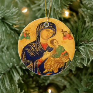 Our Mother of Perpetual Help Ceramic Tree Decoration