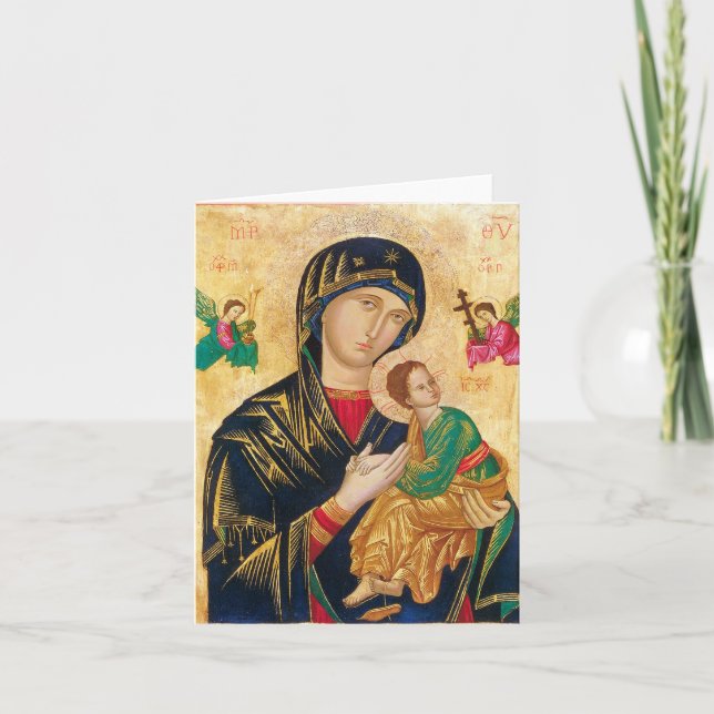 Our Mother of Perpetual Help Traditional Catholic Card (Front)