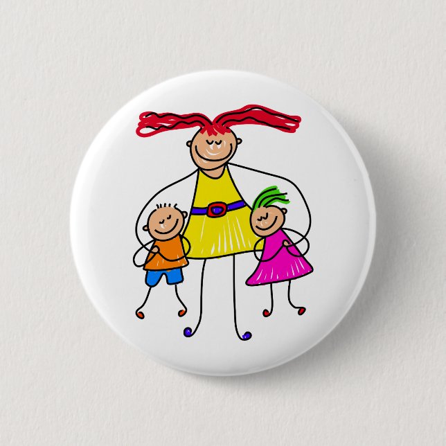 Our Mum 6 Cm Round Badge (Front)